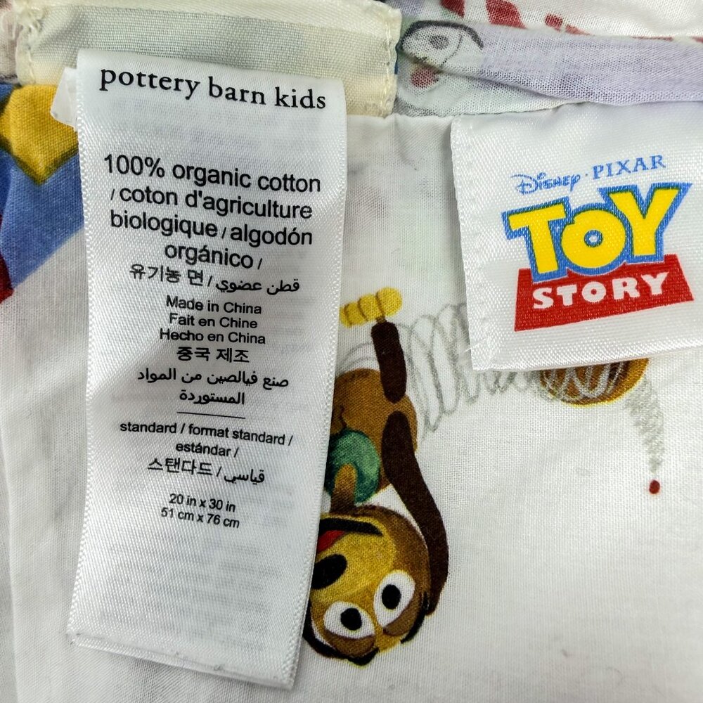 Pottery Barn Kids Toy Story Twin Flat Sheet and Pillowcase Organic Cotton - Picture 4 of 5